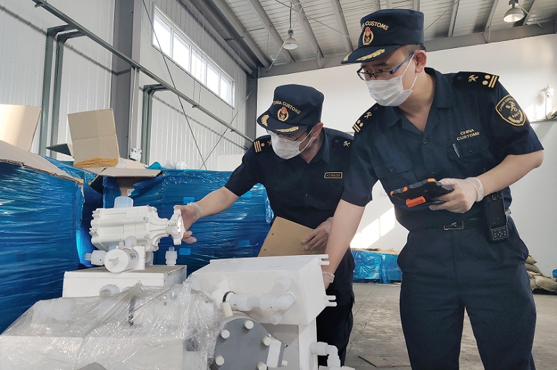 威海海关退运固体废物8.75吨（图）